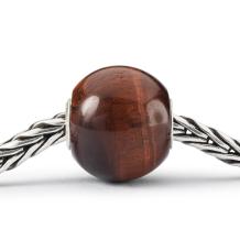 Trollbeads Jumbo Rond Rood Tijgeroog kraal TSTBE-10018 roodbruin