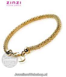 zinzi popcorn armband zia1057g goudkleurig