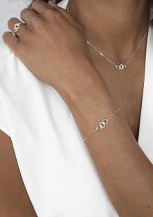 Zinzi armband zilver zirconia rondjes ZIA2045