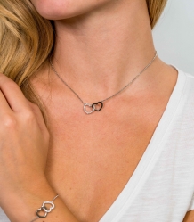 zinzi ketting met open hartjes ZIC1736