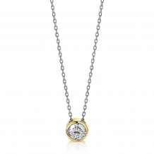 zinzi collier met zirconia hanger zic1775G