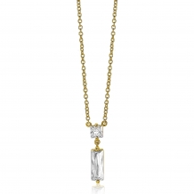 zinzi fantasie collier met zirkonia hanger ZIC2056Y