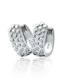 Zinzi Creolen ZIO760 Zilver Zirkonia