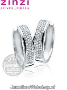 Zinzi Creolen ZIO856 Zilver Zirkonia