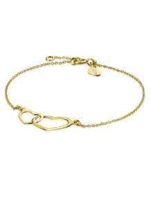zinzi gold zga 114 gouden armband met hartjes