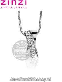 Zinzi Hanger ZIH804 Zilver Zirconia