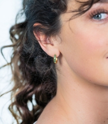 zinzi creolen zio191gg goudkleurig met groene zirkonia