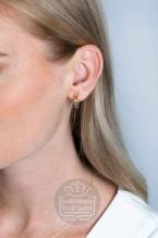 zinzi creolen ZIO2172CR goudkleurig met groene zirkonia