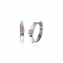 zinzi zilveren klapcreolen met zirconia ZIO2224R