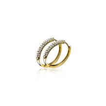 Zinzi Creolen ZIO660G verguld Zirkonia