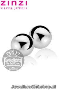 Zinzi Oorknoppen ZIO808 Zilver Bol Glad
