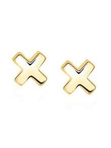 zinzi goudkleurige oorknoppen kus-teken zio1589g