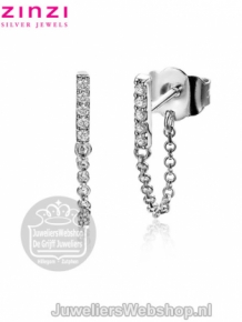 zinzi zilveren oorknop staafje zirconia zio1764