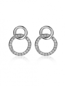 Zinzi ronde oorknoppen met zirconia zio1782