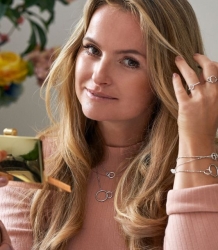 Zinzi ketting zic1278 zilver met ronde hangers